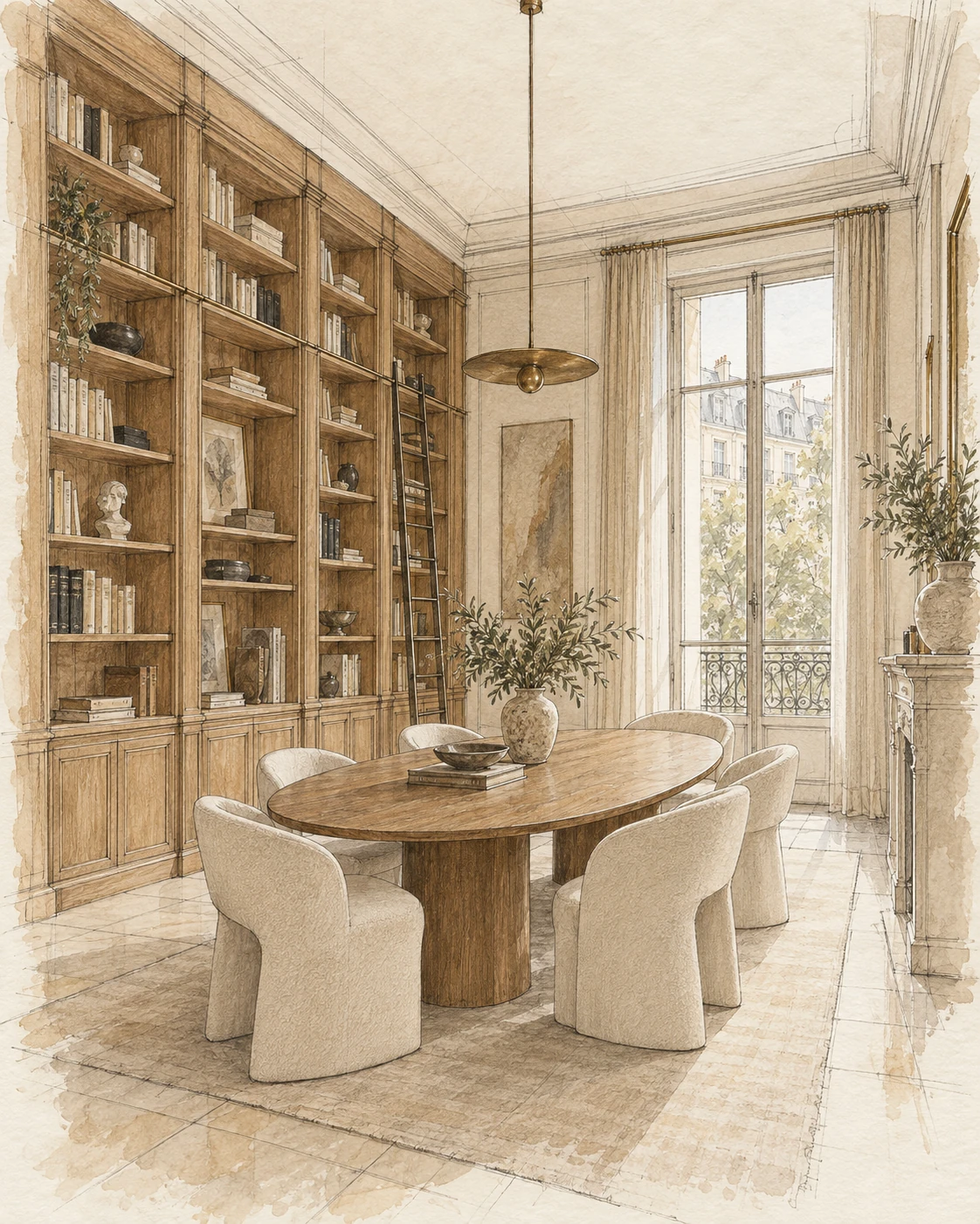 Croquis de conception en perspective et étude des volumes