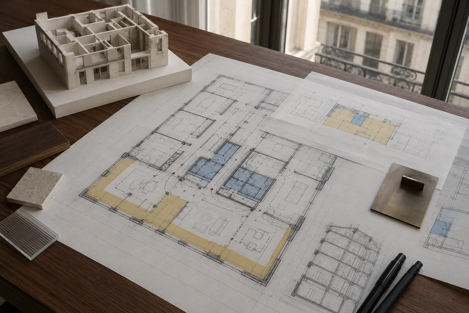 Étude de faisabilité et plans pour transformer des bureaux en logements à Paris Étude de faisabilité et plans pour transformer des bureaux en logements à Paris