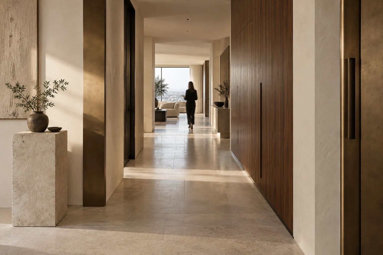 Visite de réception dans un intérieur achevé